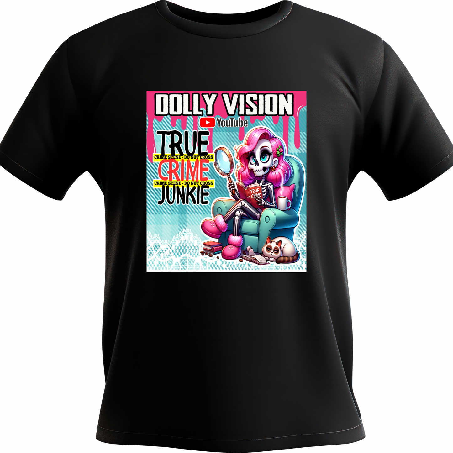 Dolly Vision Skelly Crime Junkie t-shirt