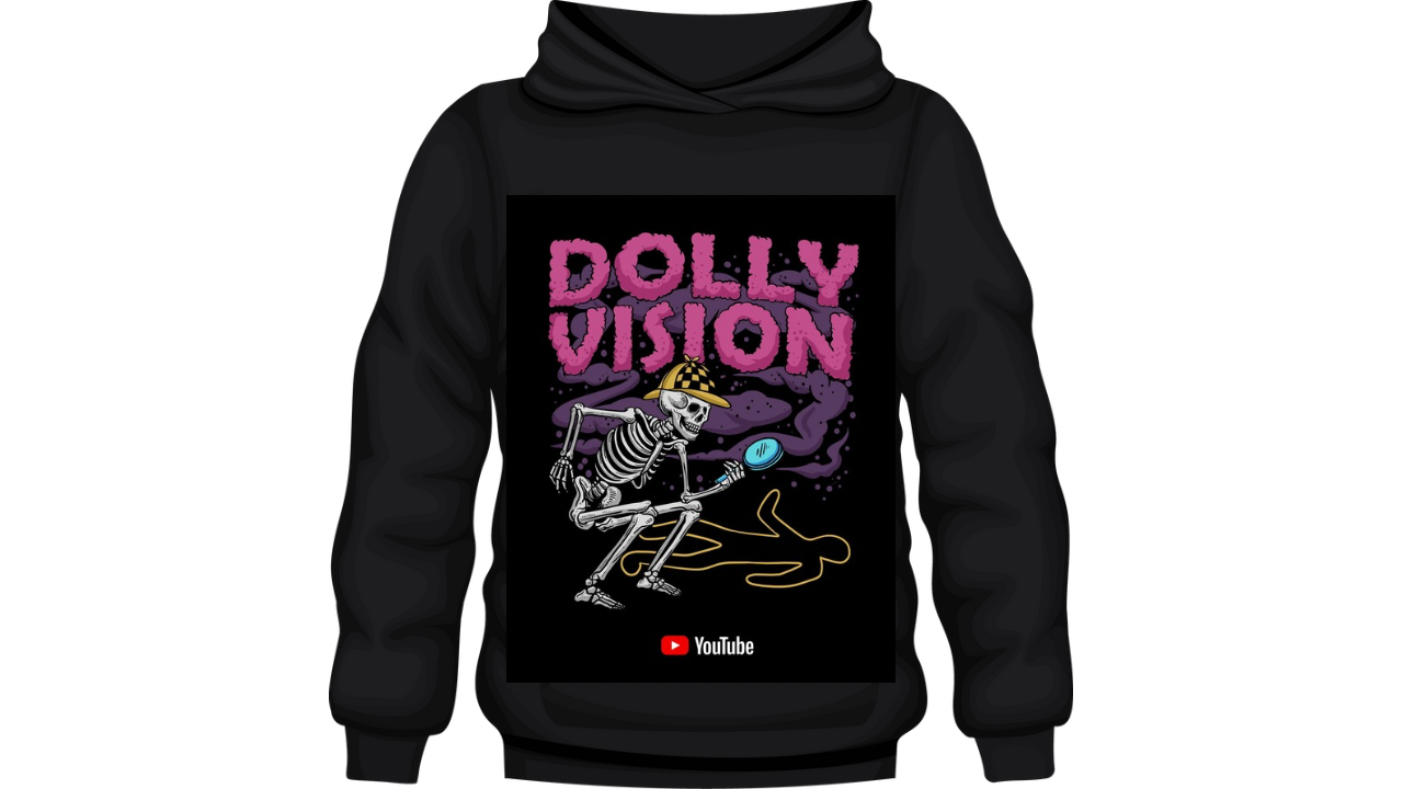 Official Dolly Vision Skeleton graphic hoodie