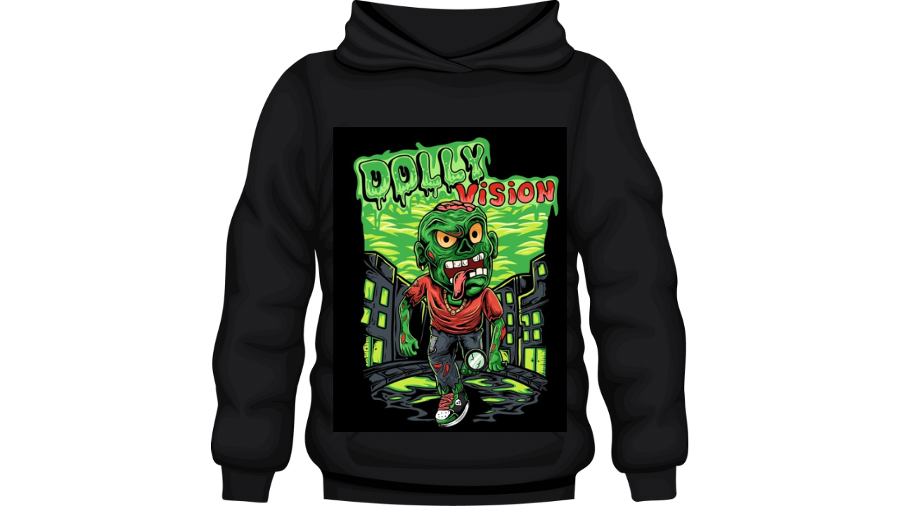 Official Dolly Vision Zombie graphic hoodie