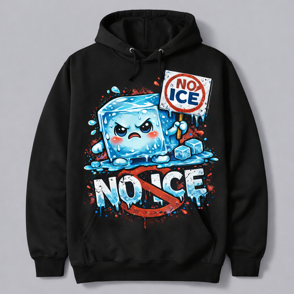 Official Dolly Vision Youtube “no ice allowed” graphic hoodie
