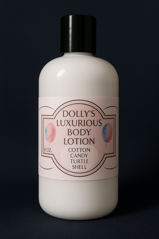 DOLLY'S LUXURIOUS BODY LOTION- COTTON CANDY TURTLE SHELL