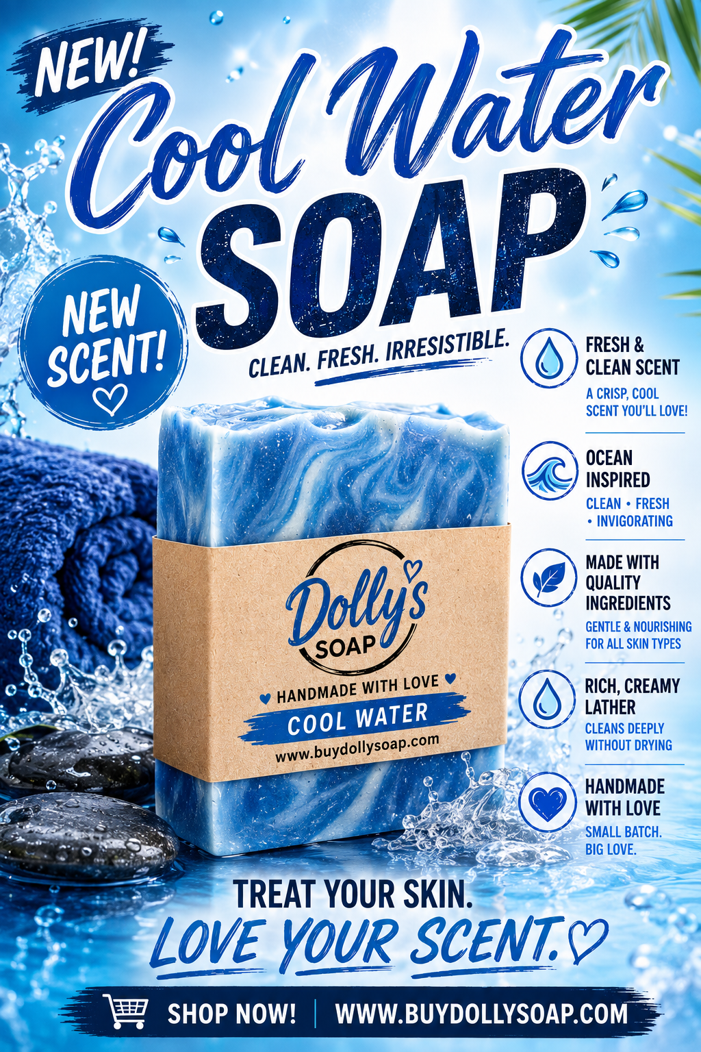 Dolly's Luxurious Lather Bar- cool water