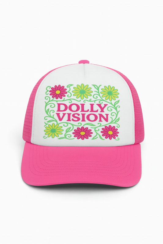 Dolly Vision Floral Trucker Hat 🌸💖