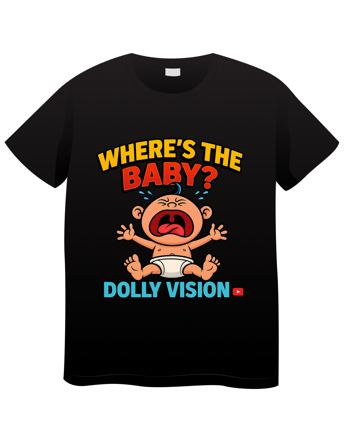 NEW Dolly Vision Where’s the Baby  t-shirt