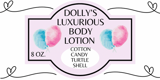 DOLLY'S LUXURIOUS BODY LOTION- COTTON CANDY TURTLE SHELL